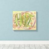 Hope Word Paining Wrapped Canvas Art (Insitu (Houten vloer))
