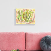 Hope Word Paining Wrapped Canvas Art (Insitu (Woonkamer))