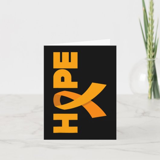 HOPE World Cancer Day Gift Golden Ribbon Parents Kaart (Voorkant)