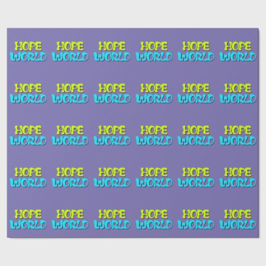 Hope World Wrapping Paper Cadeaupapier (Zoom)