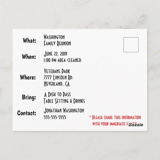 Hope You Can Attend Our Gathering - Customized Briefkaart (Achterkant)