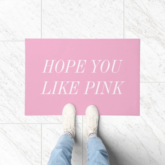 Hope You Like Pink Door Mat (Binnen)
