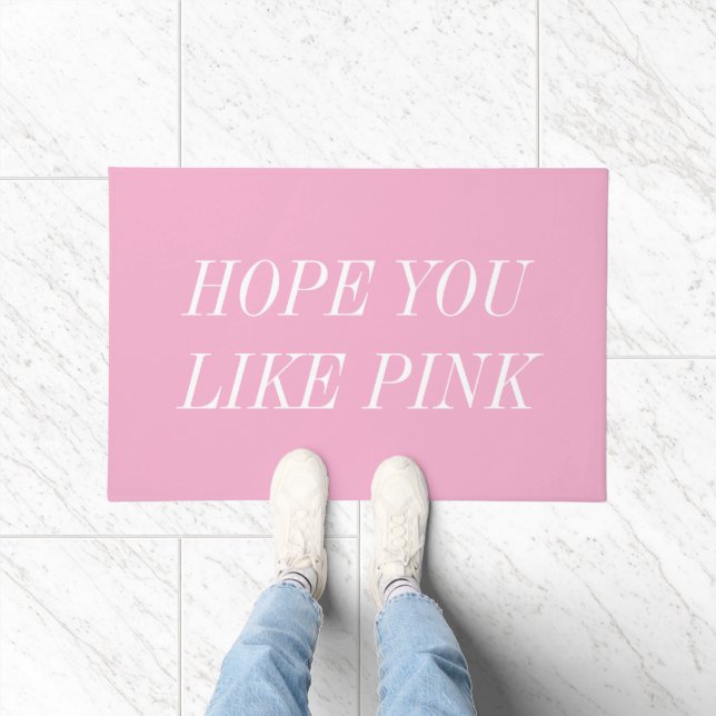 Hope You Like Pink Door Mat (Binnen)