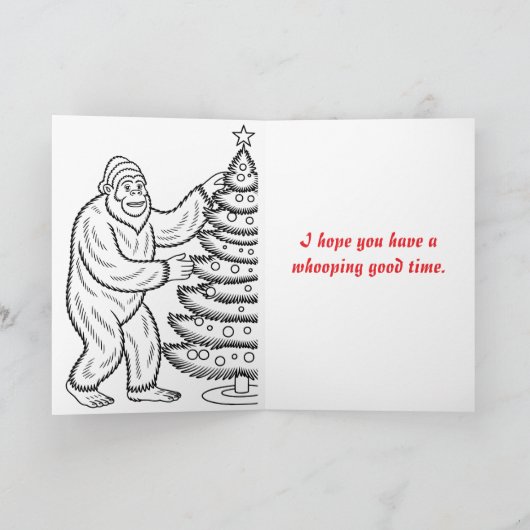 Hope your Christmas is a Whooping Good Time Kaart (Binnen)