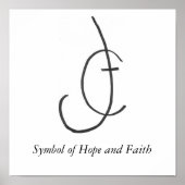 HopeandFaith, Symbool van Hoop en Vertrouwen Poster (Voorkant)