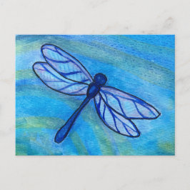 Hopeful Blue Dragonfly Spirit Waterverf Briefkaart