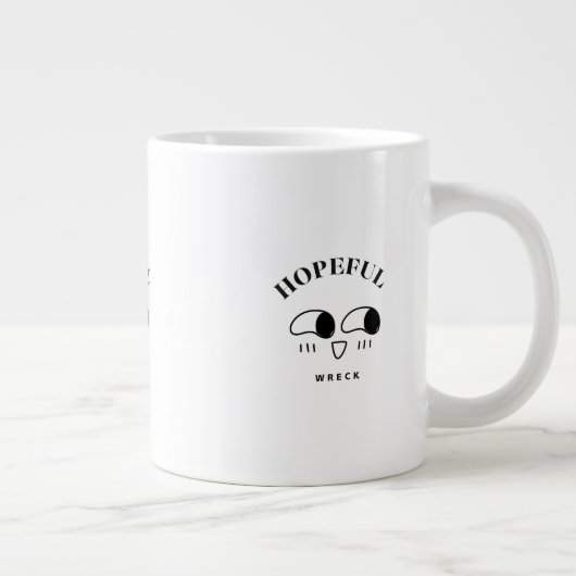 Hopeful Wreck Minimalist Typography Design Grote Koffiekop (Rechts)