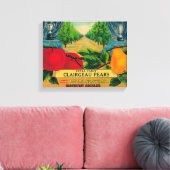 Hopehurst Pear Crate LabelPayette, ID Canvas Afdruk (Insitu (Woonkamer))