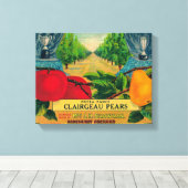 Hopehurst Pear Crate LabelPayette, ID Canvas Afdruk (Insitu (Houten vloer))