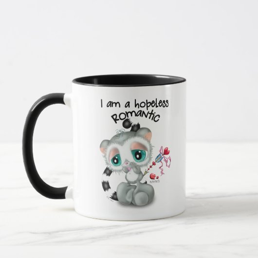 Hopeless romantic adorable Lemur - hand-drawn Mok (Links)