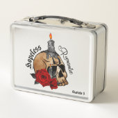 Hopeless Romantic – Gothic Skull, Red Rose (Achterkant)