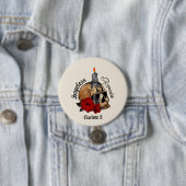 Hopeless Romantic – Gothic Skull, Red Rose Ronde Button 7,6 Cm (In situ)