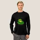 Hopelessly Relaxed Frog – Chill and Carefree Vibes Tri-Blend Shirt (Voorkant)