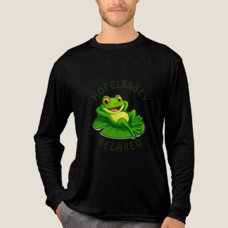 Hopelessly Relaxed Frog – Chill and Carefree Vibes Tri-Blend Shirt