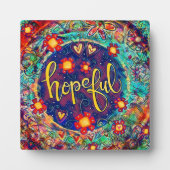 Hopelijk Abstract Leuk Kleurrijk Bloemen Ezel Fotoplaat (Voorkant)