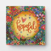 Hopelijk  BoHo Floral Yellow Inspirivity Fotoplaat (Voorkant)