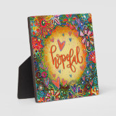 Hopelijk  BoHo Floral Yellow Inspirivity Fotoplaat (Voorkant)