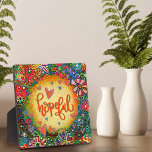 Hopelijk  BoHo Floral Yellow Inspirivity Fotoplaat<br><div class="desc">Inspirerend Hopeful Floral Yellow Easel Plaque- , grillige en stijlvolle kunstwerken gemaakt om te inspireren en op te tillen. Kleurrijk, bloemontwerp voegt enkele positieve vibes toe aan je dag. Deze leuke schildersezel plaquettes maken geweldige inspirerend koekjes voor familie, vrienden, collega's, docenten, enz.. Modernere, bloemige en motivatie plaquettes in mijn winkel....</div>