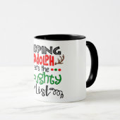 Hopelijk eet Rudolph de Naughty List Mok (Voorkant rechts)