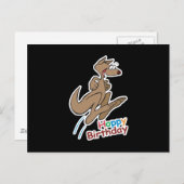 hopelijk gelukkige verjaardag kangaroo briefkaart (Voorkant / Achterkant)
