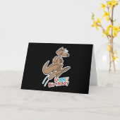 hopelijk gelukkige verjaardag kangaroo kaart (Gele Bloem)