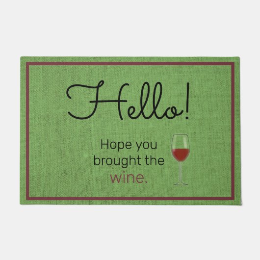 Hopelijk heb je de wijn gewonnen deurmat (Voorkant)