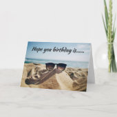 HOPELIJK IS JE VERJAARDAG ALS EEN DAG OP HET STRAN KAART (Voorkant)