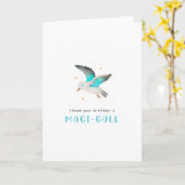 Hopelijk is je verjaardag Magi-Gull Punny Zee meeu Kaart (Gele Bloem)