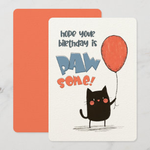 Hopelijk is je verjaardag pawsome!   Een puur perf Kaart