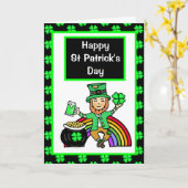Hopelijk krijg je Lucky, St Patrick's Day Kaart (Gele Bloem)