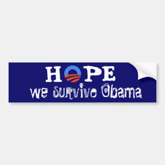 Hopelijk overleven we Obama Bumpersticker