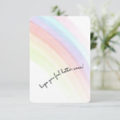 Hopelijk voel je je snel beter bedankkaart (Staand voorkant)