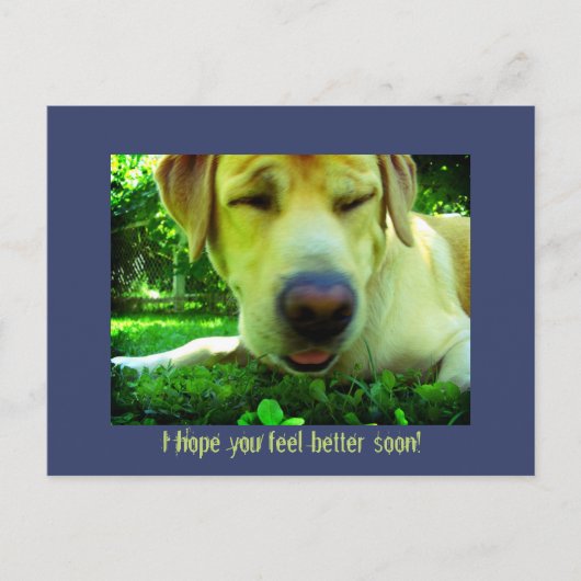 Hopelijk voel je je snel beter! briefkaart (Voorkant)