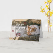 Hopelijk voel je je snel beter en wens je het best kaart (Gele Bloem)