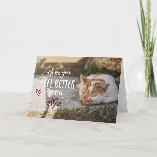 Hopelijk voel je je snel beter en wens je het best kaart (Voorkant)