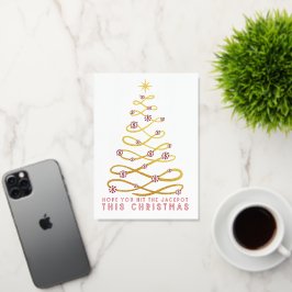 Hopelijk win je de Jackpot Red & Gold Christmas Ka Folie Wenskaart