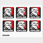 Hopeloos: Barack Obama! Vierkante Sticker (Vel)
