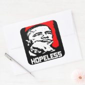 Hopeloos: Barack Obama! Vierkante Sticker (Envelop)