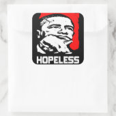 Hopeloos: Barack Obama! Vierkante Sticker (Tas)