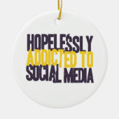 Hopeloos toegeschreven aan sociale media keramisch ornament (Voorkant)