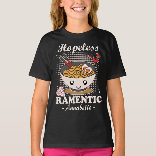 hopeloze ramenticus | Grappig Romantisch Ramen - Z T-shirt (Voorkant)