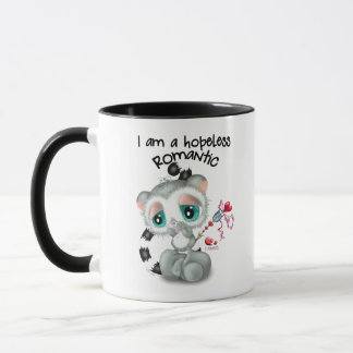 Hopeloze romanticus charmante Lemur - handgetekend Mok