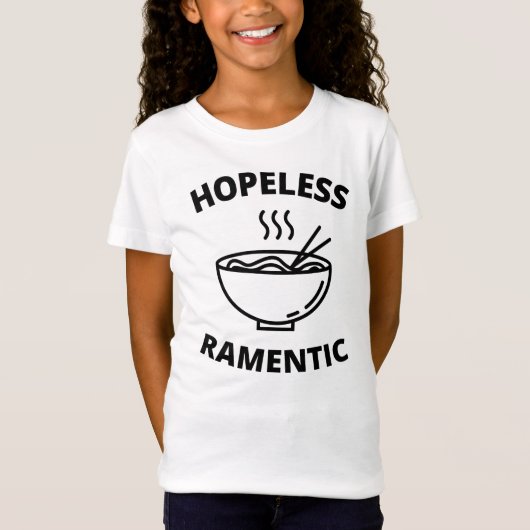 Hopeloze romanticus   t-shirt (Voorkant)