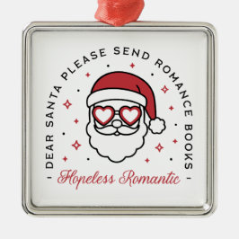 Hopeloze romantische lieve Kerstman grappige boeke Metalen Ornament