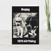 Hopen dat je 13e verjaardag de leukste is kaart (Voorkant)