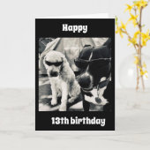 Hopen dat je 13e verjaardag de leukste is kaart (Gele Bloem)