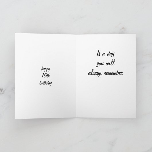 Hopen dat uw "14e" verjaardag onvergetelijk is! kaart (Binnen)