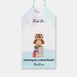 "Hopen op een goede Lees!" Boekenliefhebber dank u Cadeaulabel