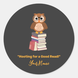 "Hopen op een goede Lees!" boekenliefhebber Ronde Sticker