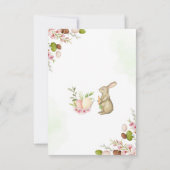 Hopen op leuke paashaas verjaardag kaart (Achterkant)